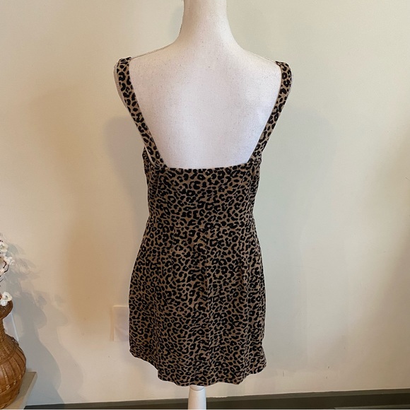 Target Cheetah Print Front Zipper Mini Dress Size Small - Picture 6 of 8